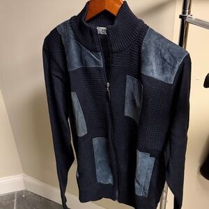 Men's Black and Blue Sweater